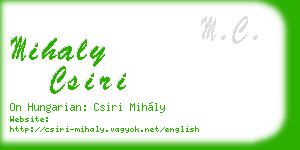 mihaly csiri business card